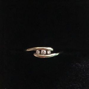 **SOLD**Yellow Gold Diamond Ring